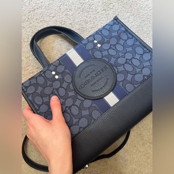 Coach: Dempsey Carryall Bag In Signature Jacquard With Stripe And Coach Patch - Picture 9 of 12